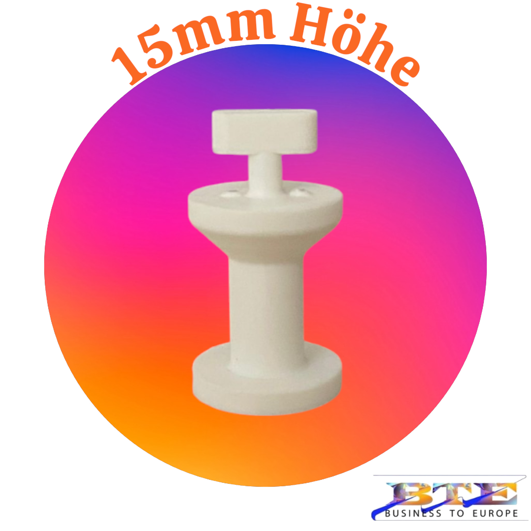 Haken für IKEA Skadis Lochwand, 15mm Höhe, weiß. Runder Halter und Zubehör für Skadis Pegboard-Systeme aus Kunststoff.