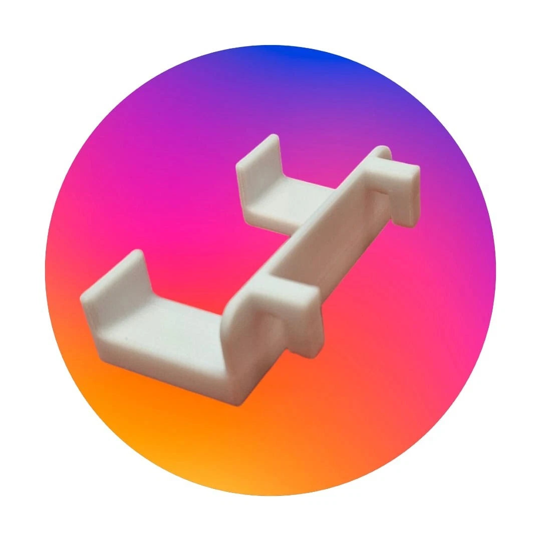 Skadis Hammer-Halterung | Halter für Hammer bis 23mm Kopfbreite | Zubehör für IKEA Skadis Lochwand | Werkzeughalter aus PETG (Weiß)