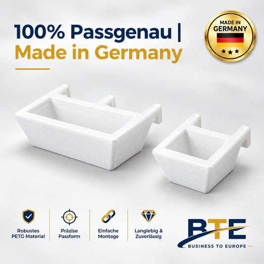 BTE Skadis Ablage Weiß: Premium PETG Werkzeug-Organizer für IKEA Lochwand System. 100% passgenaue 3D-Druck Lochwand Ablage, werkzeuglos montierbar. Made in Germany Qualität für Werkstatt Ordnung, Büro & Hobbyraum. Schlagfestes Zubehör.