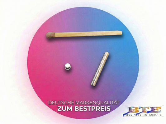 Hochleistungsmagnet aus Neodym von BTE Deutschland, 3 mm Ø und 2,5 mm Dicke, N52 Güte, silber vernickelt für Modellbau , Technik und 3D Druck