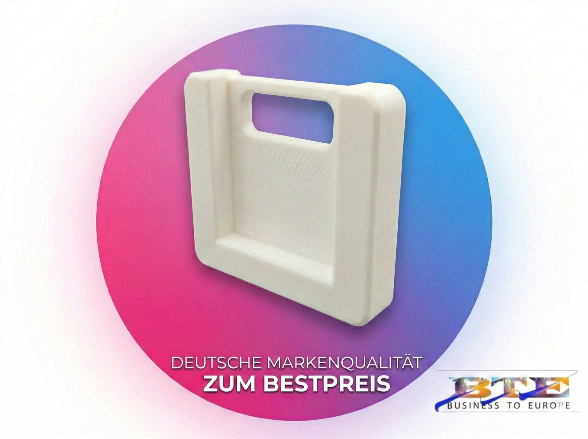 Weiße Worx 20V Akku-Halterung für SKÅDIS Lochwand von BTE Deutschland.