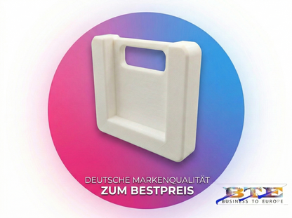 Weiße Worx 20V Akku-Halterung für SKÅDIS Lochwand von BTE Deutschland.